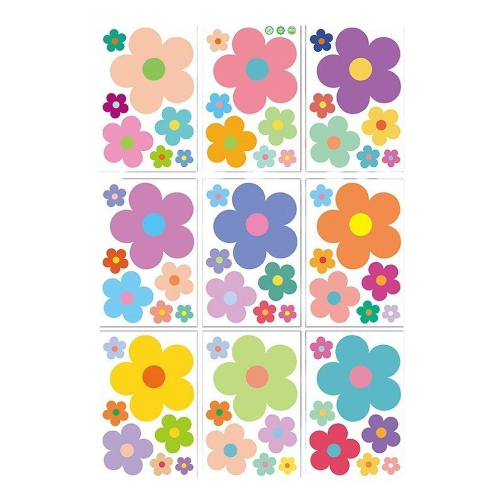 

9Pcs Wall Sticker Colorful Flower Wall Stickers For Children s Bedrooms Bedside And Wardrobes For Painted Walls Tiles Wood Metal