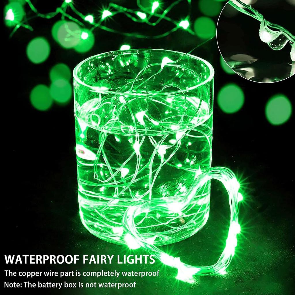 30 Pack LED Fairy String Lights Battery Powered Warm White Copper Wire IP65 Waterproof 3 Modes