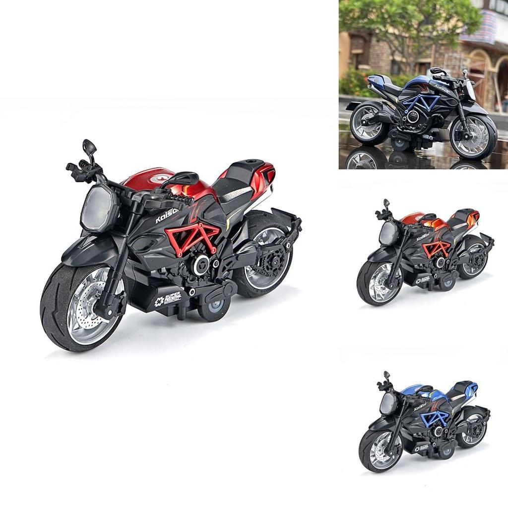 High-quality Die Cast Alloy Motorcycle Model Toy With Light And Music For Kids