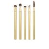 LIGHTENING SET FOR PRECIOUS METALS - 5 Brushes - 100% Vegan - Recycled Aluminum - Soft Bristles