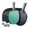 Senston Tischtennis-Set, 2 Tischtennisschläger, 1 tragbare Tasche, 3 Ping-Pong-Bälle, Training für Spieler auf Anfänger-, Mittel- bis Hochniveau, Spiele