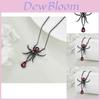 Gothic Style Black Spider Pendant Necklace For Women Fashionable Statement Jewelry