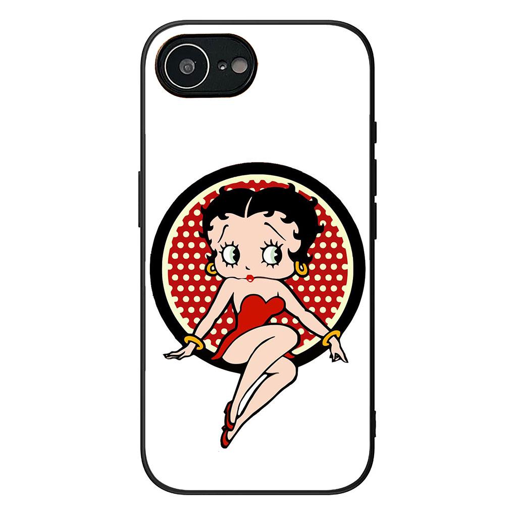 Soft Phone Cover for Apple iPhone 17 16 14 15 Pro Max Plus 15+ 16E XR ProMax Air Case B-Bettys Cartoon B-Boops Anime Casing