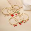 Handmade Fruit Beads Bracelet Fashion Wrist Jewelry Chain Wristband Copper Texture Suitable for Parties and Celebration