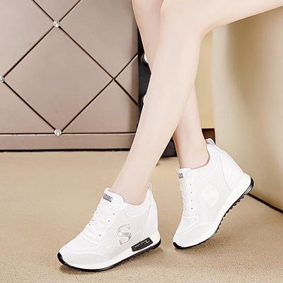 Chaussures Vulcanisées Compensées Baskets Pour Femmes Chaussures à Plateforme Baskets de Marque Augmenter à l'Intérieur Chaussures Décontractées pour Femmes Baskets Blanches T