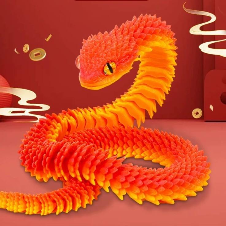 

3D Printing Viper Toy Gem Eye Joint Movable Hand-made Landscape Ornaments фиолетовый