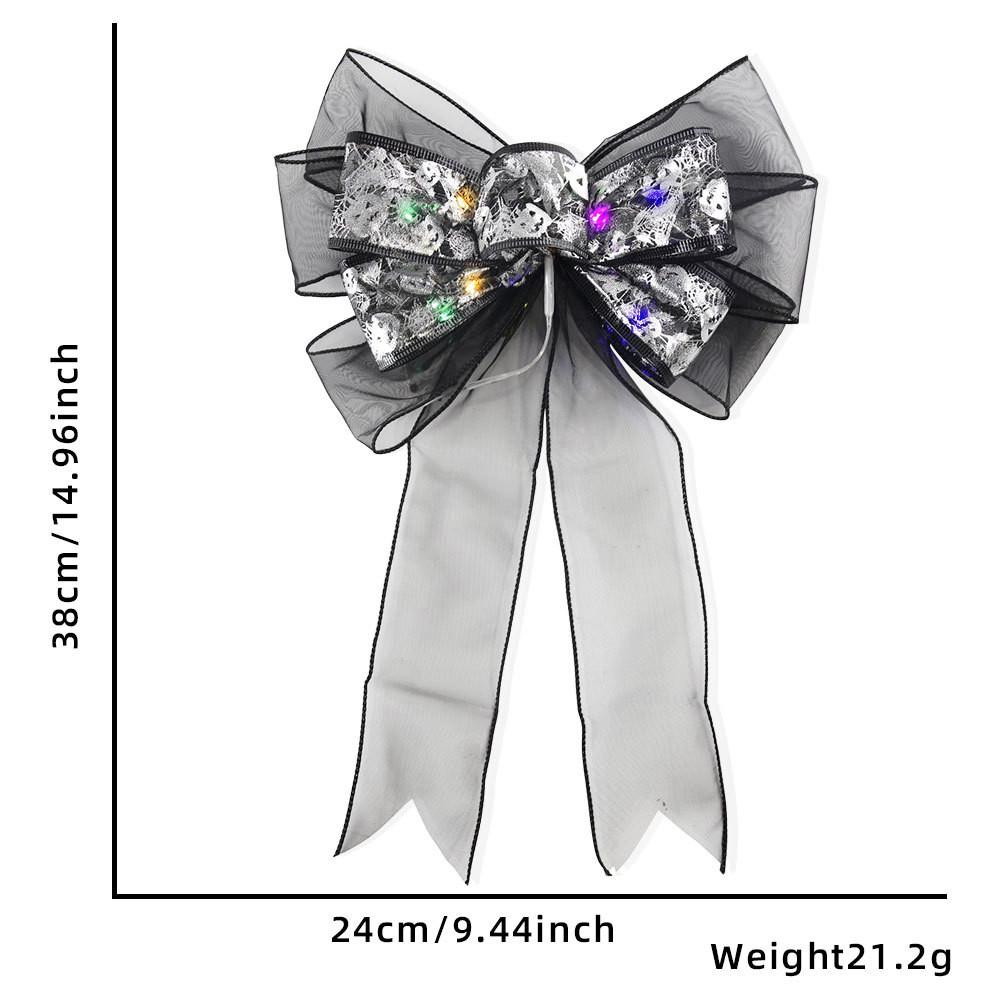 

Halloween Attractive Led Bows With Colorful And Warm Illumination For Decorations Seasonal Halloween Bow E