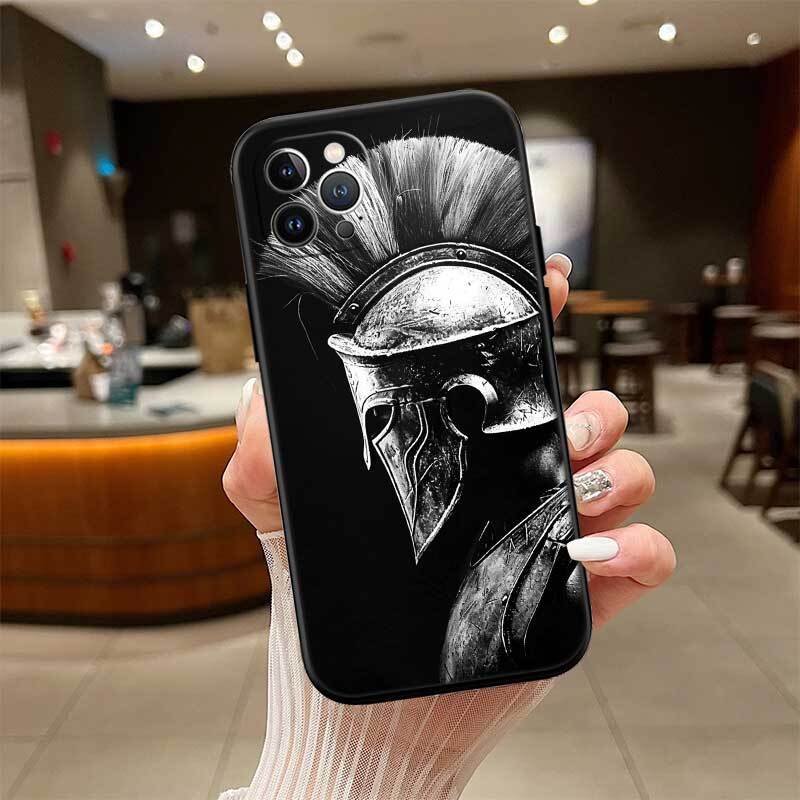 Spartan Warrior Shockproof Phone Case for iPhone 6 6s 7 8 11 12 13 14 15 16 17 16E XS Pro Max XR X SE Air