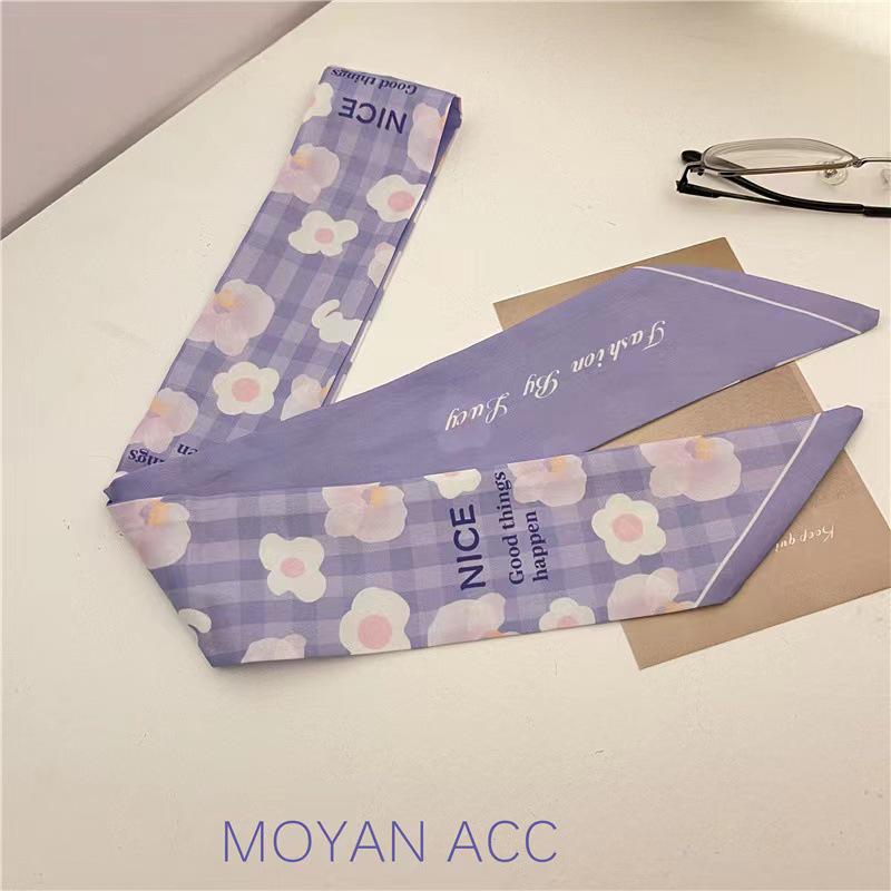 

Французька шовкова ретро хустка: Осінній жіночий тонкий гумка для волосся та стрічка