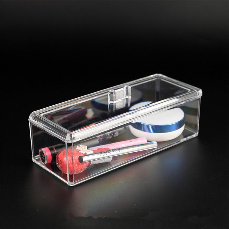 Korean Style Small Rectangular Acrylic Cosmetic Storage Box with Lid 23.3*9.4*8.8 cm прозрачный