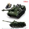 World War II Military SU-85 Tank Destroyer Bricks WWII Army Soldiers Weapons Building Blocks Classic Construction Toys For Kids