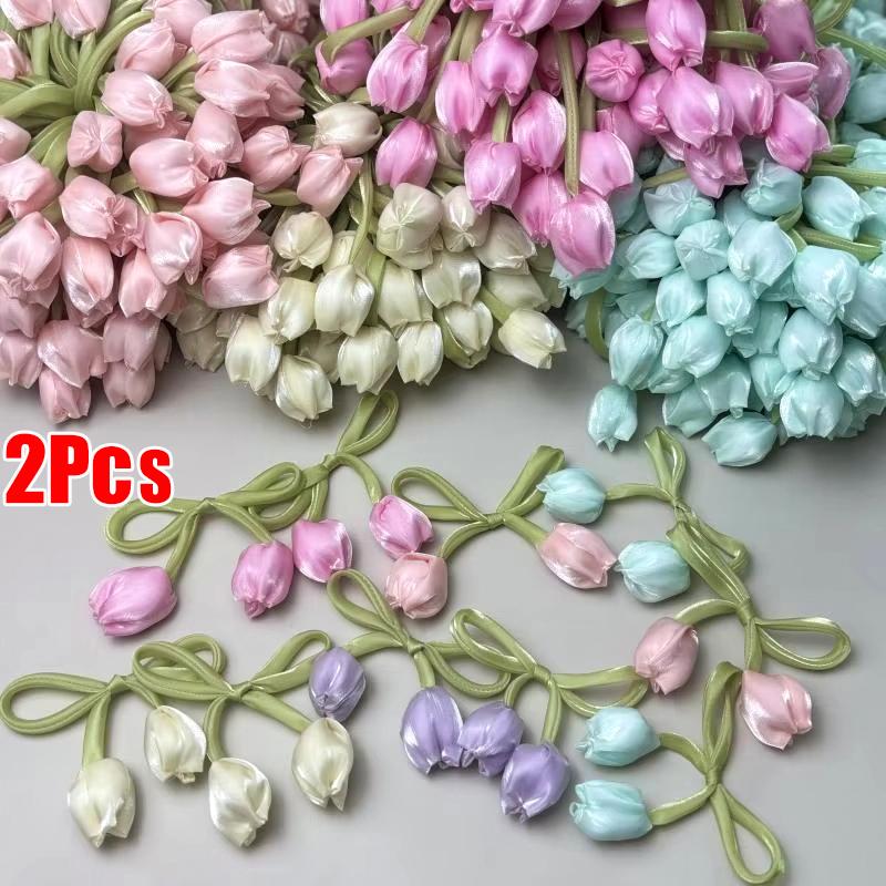 2PC Gift Box Accents Clothing Decorations Headwear Elegant Floral Photography Props Flower Packaging DIY Ties Curtains