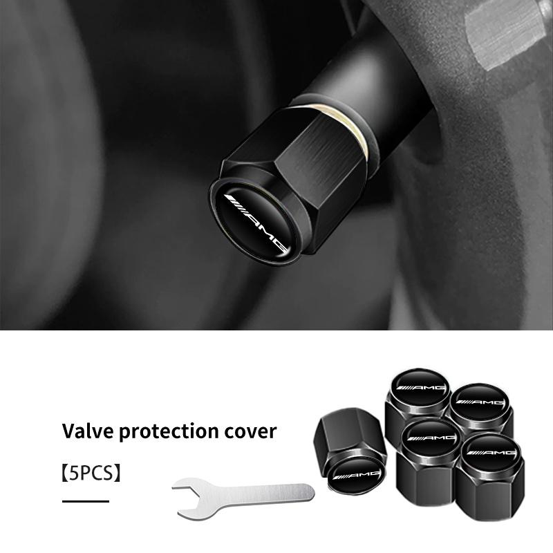 Car Wheel Tire Valve Cap Dust Protection Cover Accessories For Mercedes Benz AMG A B C E S G Class A180 CLK CLA GLE GLC W212