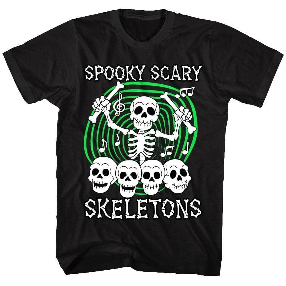 Spooky Scary Skeletons Skull Drummer Men s T Shirt S