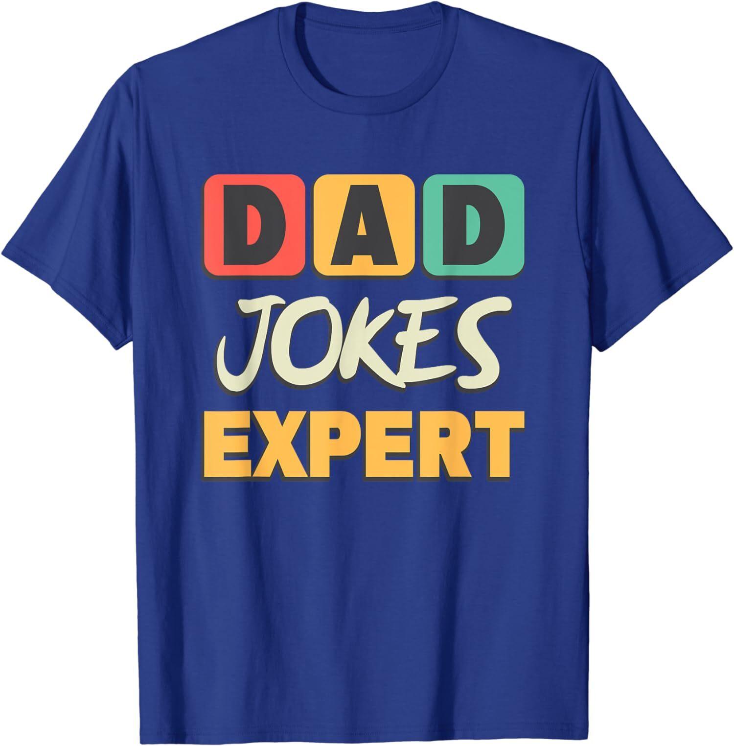 Dad Jokes Expert Funny Daddy Pun Dad Joke Father s T-Shirt S разноцветный