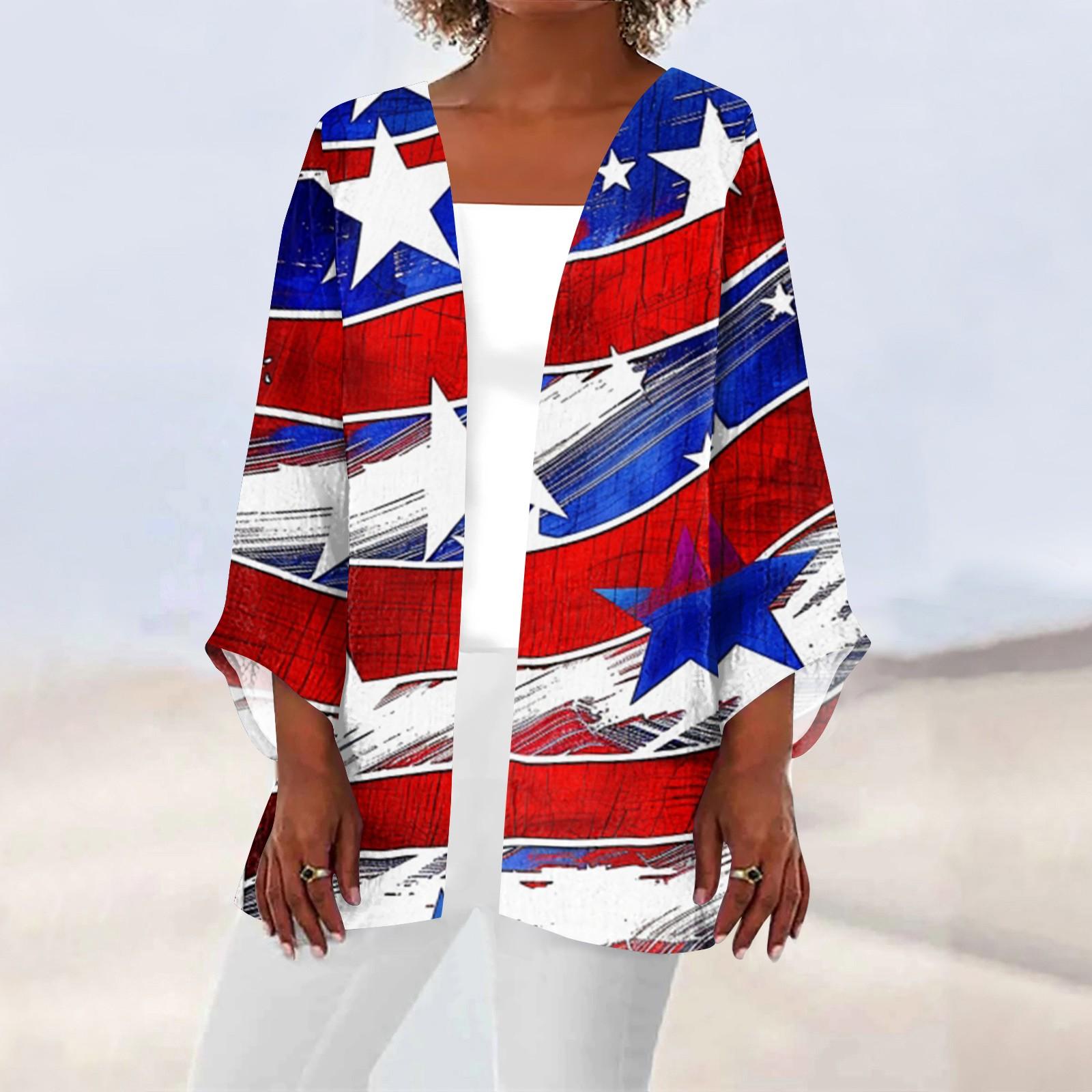 

Женская повседневная модная легкая куртка средней длины с принтом, кардиган S