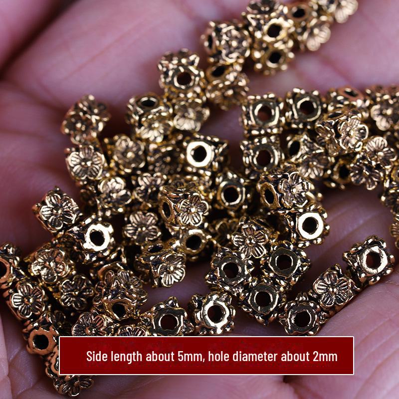 

Бусины из тибетского серебра в форме цветка: Аксессуары для подвесок и браслетов своими руками