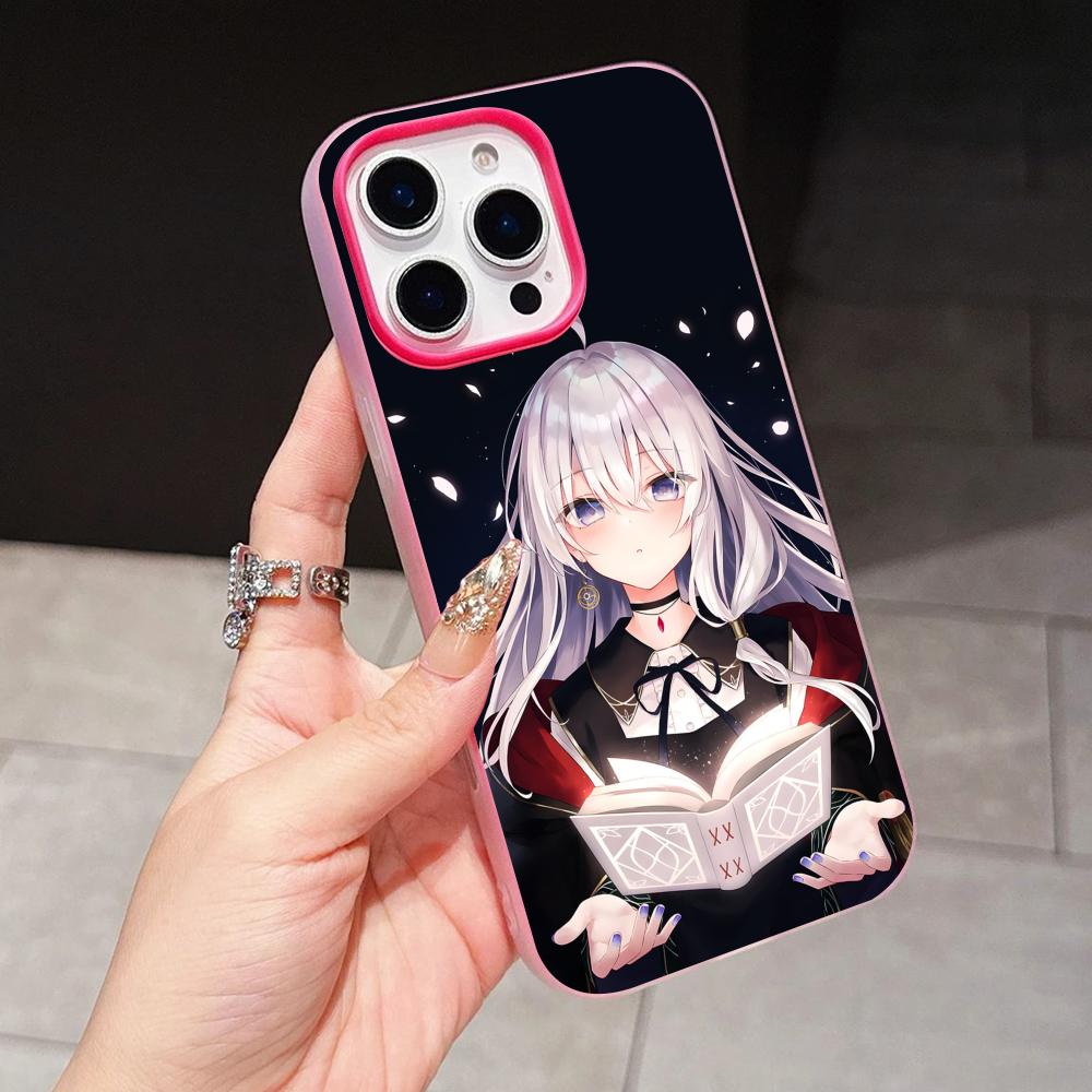 Wandering Witch Elaina Jelly Double layer Rose Red Mobile Phone Case for iPhone 17 16 15 14 13 12 11 Air Pro Max Plus Protective