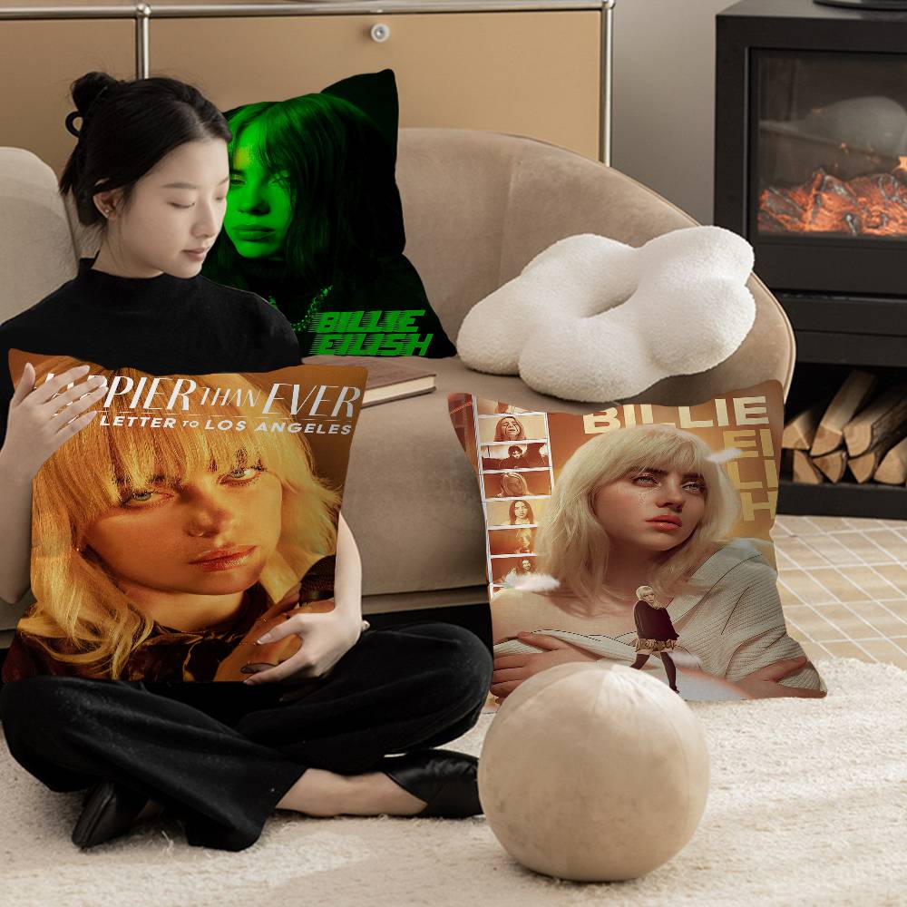 B-Billie E-Eilish Maple Design Cushion Cover Happy Autumn Harvest decor Holiday Decorati Pillow Cover