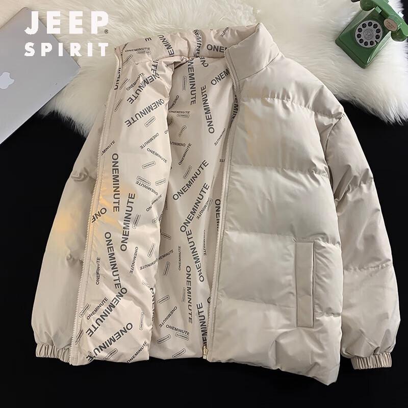 

JEEP SPIRIT Men s Stand Collar Padded Winter Jacket L