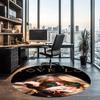 Tove Lo Printed Round Rug Carpet Chair Rug Area Rug Entryway Doormats,for Office Chair Living Room Bedroom Kitchen Room.