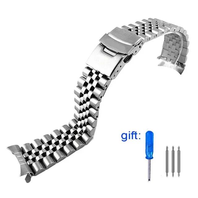 22 MM Stalowy Metalowy Pasek Nurkowy Do Zegarka Casio Duro Mdv107-1A MDV106-1A Bransoletka Zapasowe Części Paska Zegarka 3 Style