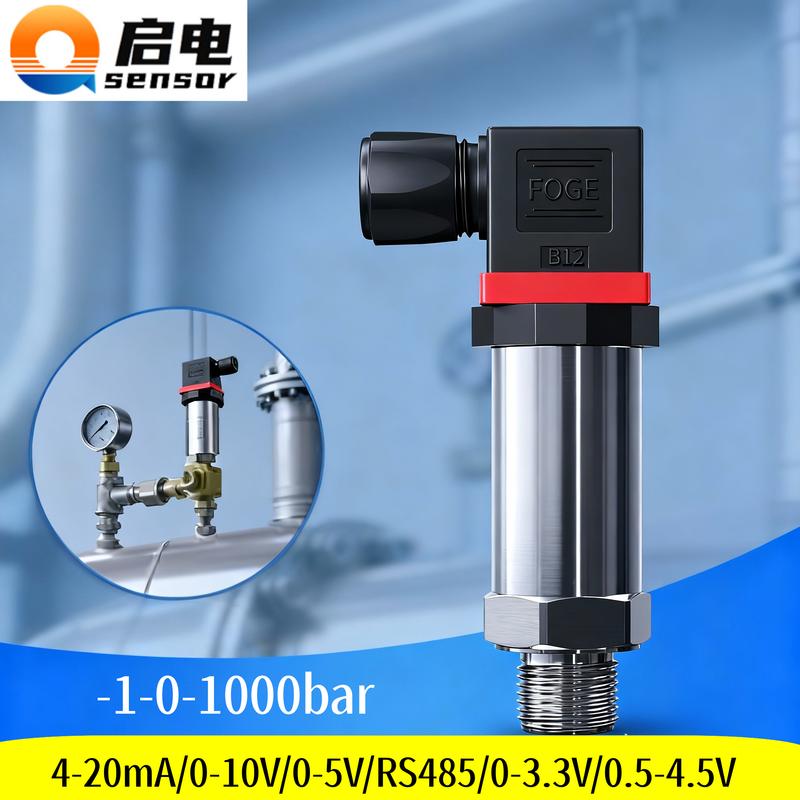 Water oil fuel gas air pressure transmitter 0.1bar 200bar 400bar G1/4 12-36V 4-20mA RS485 0-600bar pressure transducer sensor