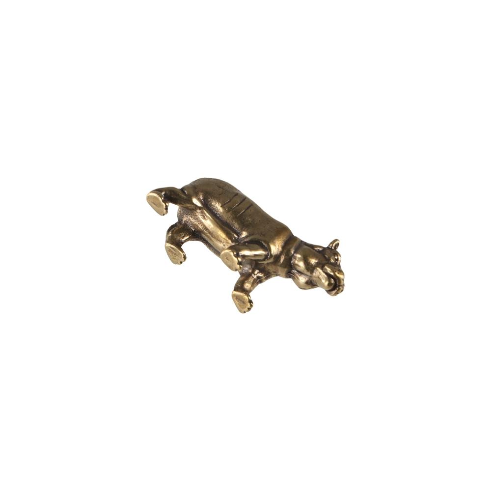Retro Mini Hippo Sculpture Lucky Hippopotamus Ornament  Home Office Decor
