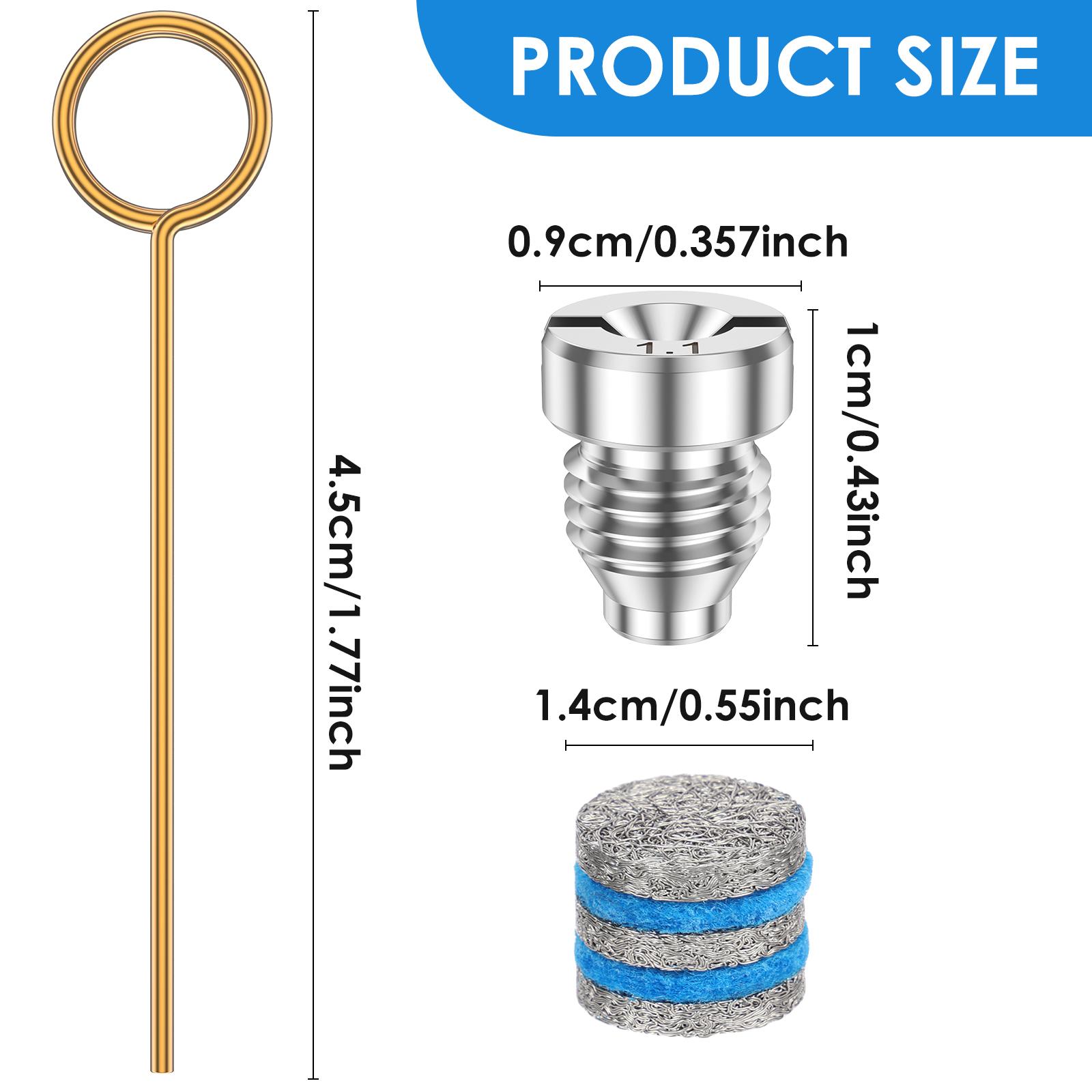 

1.1 mm Stainless Steel Nozzle Rust Resistant Foam Maker Replacement Heat Resisting Orifice Nozzle Tip for Most Pressure Washer