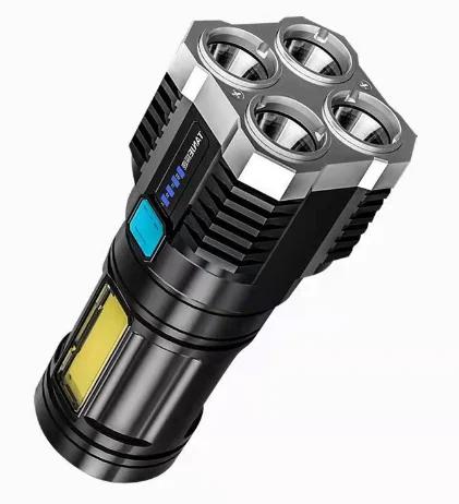 Super Bright Flashlight Usb Rechargeable Adjustable Long Range Powerful Torch Outdoor Waterproof 5 LED Flashlight Camping Hiking