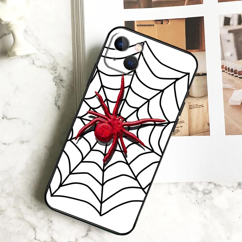 Spider Web Phone Case For iPhone 17 16 15 13 12 11 14 Pro Max Plus 12 13 Mini 16e 17 Air Cover Coque
