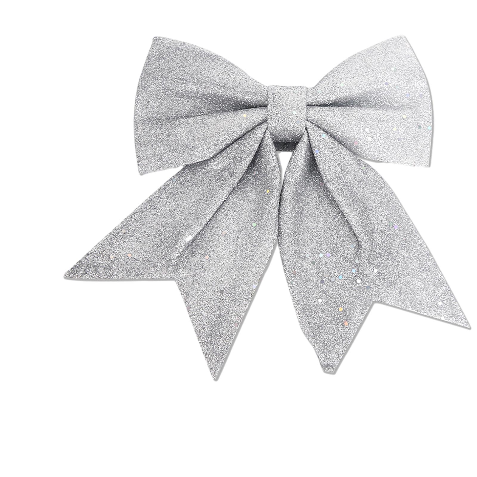 

Рождественские украшения в виде бантов, елочные украшения для дома, упаковка подарков, блестящие банты, венок, декор 2024 года, Новый год S