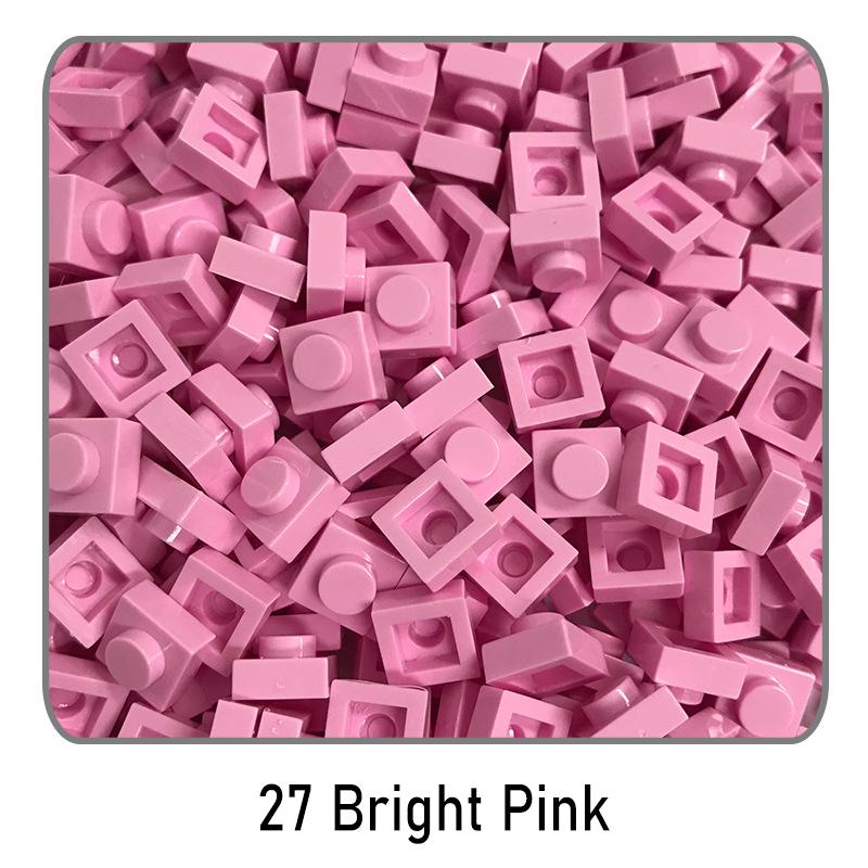 500Pcs Diy Pixel Art Building Blocks Thin Figures Bricks Compatible With 3024 1X1 Square Bricks Bulk Assemble Toys Gift For Chil