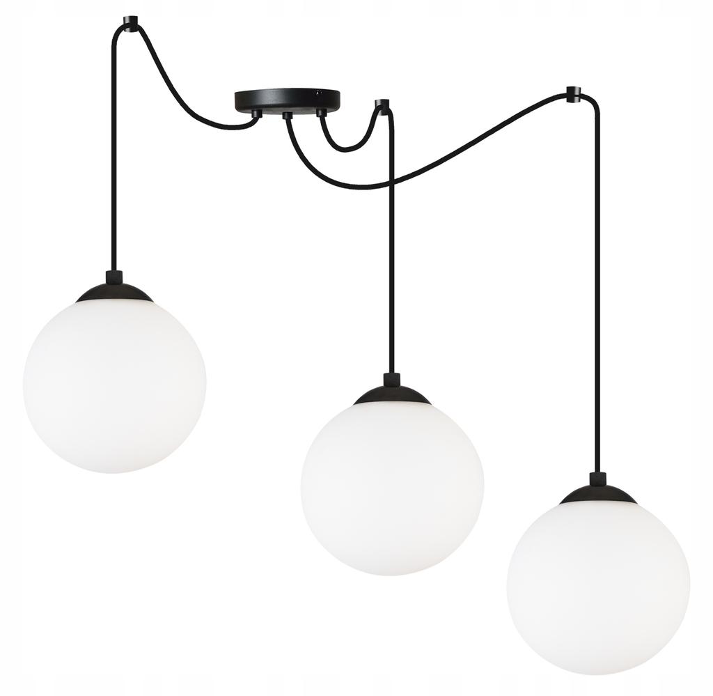 Stropní závěsná lampa Spider Ball černá LED 15cm