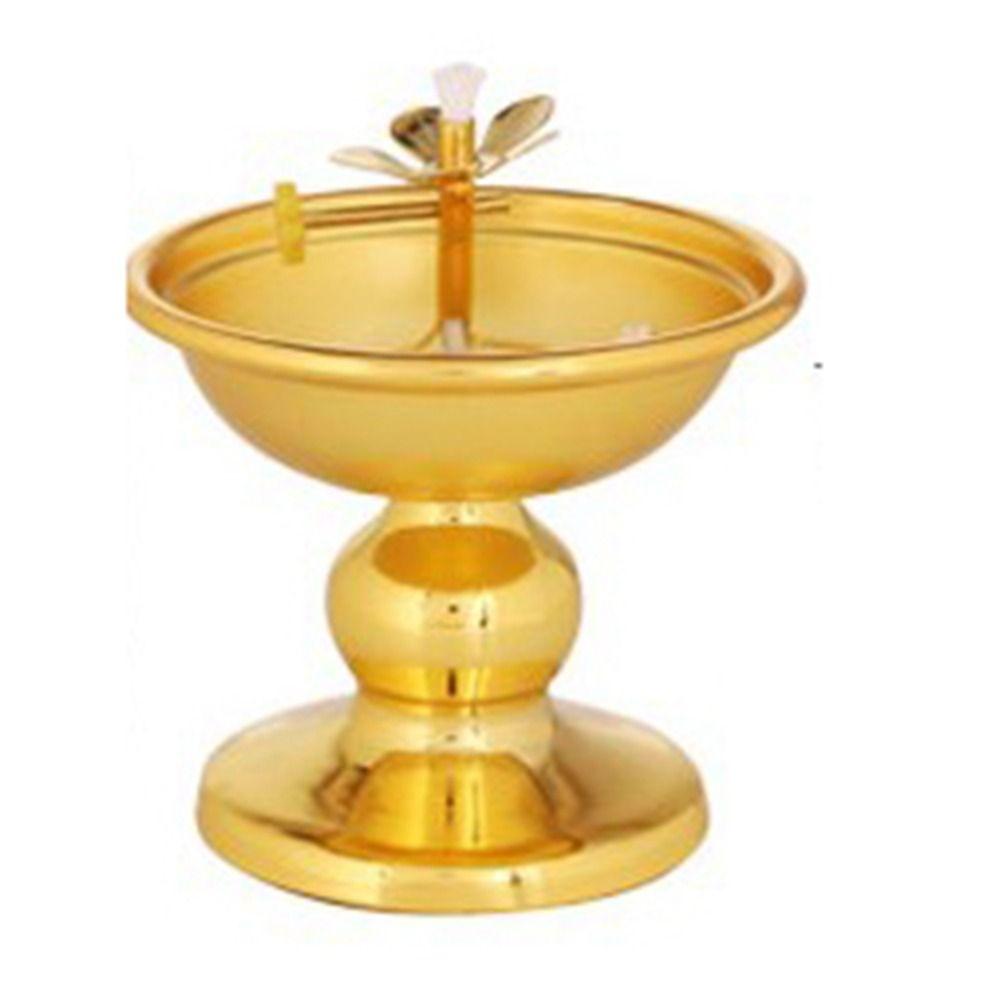 Anti-slip Butter Lamp Holder Exquisite Oil Dish Ornaments Vintage Zinc Zinc Alloy Oil Lamp Lamp Decor