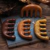 Green Sandalwood Comb Massage Comb Head Meridian Comb Female Head Therapy Wide Tooth for Home Scalp Large Tooth