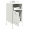 Nightstand White 36x39x68 cm Steel