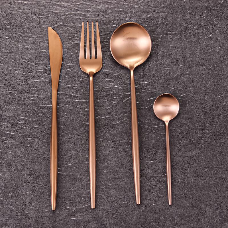 304 Portugal Thickened Stainless Steel Cutlery Set - Knife, Fork & Spoon for Restaurant or Hotel