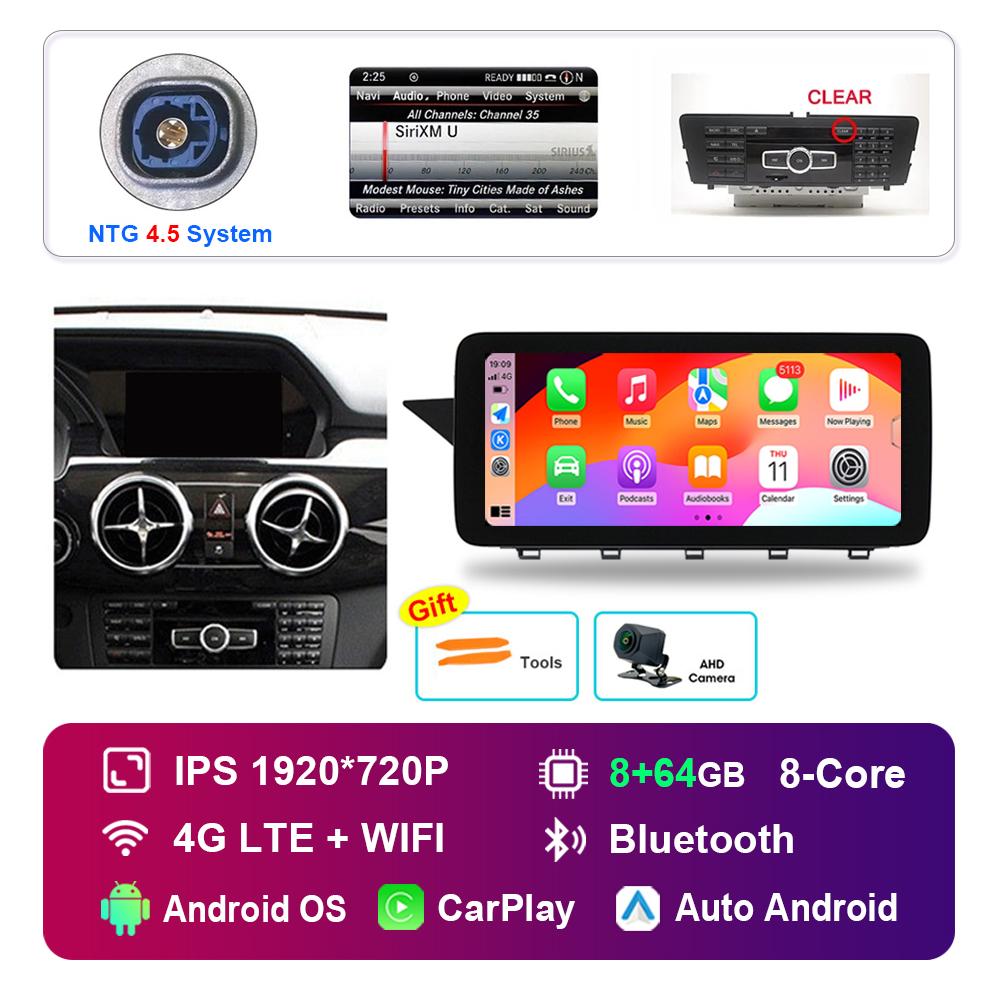 12.3'' for Mercedes Benz GLK Class X204 2008 - 2015 NTG 4.0 4.5 System Android Car Radio Multimedia Player HD Touch Screen