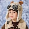 Cold Proof Children Pilot Hat Cute Cartoon Warm Hat Fashion Ear Protection Cap  Winter