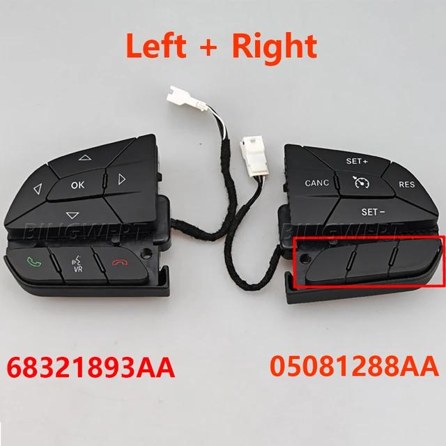 05081289AA 05081288AA 05081287AA Steering Wheel Cruise Control Switch Volume Radio Button For Jeep Cherokee Dodge 2014-2018