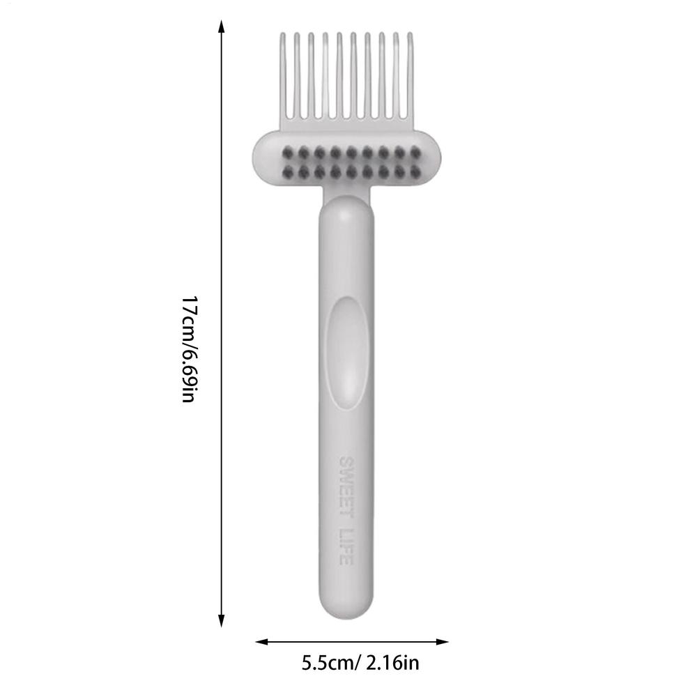 

Brush Cleaner Tool Hair Brush Cleaning Tool Comb Cleaner 2-in-1 Dirt Remover Cleaning Supplies Rake For Keyboard Shop Furniture белый