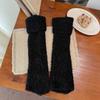 Thick Warm Fuzzy Leg Warmers Turn-Cuff Design Wool Blend Leg Warmers Cozy Calf Leg Socks  For Women