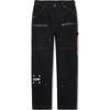Li Ning X Pleasures Collaboration Letter Mid-Rise Comfortable Breathable Loose Straight Leg Casual Pants Men Bottoms Black AKXU637-2