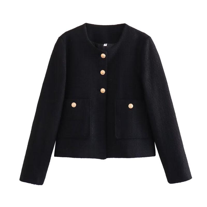 

Classic Style Kaslead New Arrival Women s Texture Outwear Black L