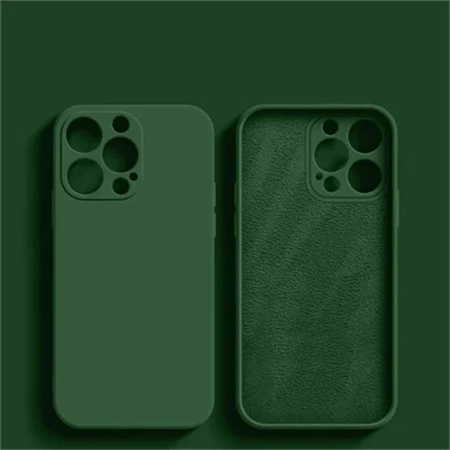Liquid Silicone Case For iPhone 16 15 14 11 13 Pro Max Plus Soft Cases Shockproof Bumper Cover Phone Accessories