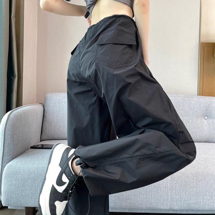 Women's American Style Quick-Dry Summer Joggers with Drawstring, Low-Waisted Loose Fit for Casual Hiking