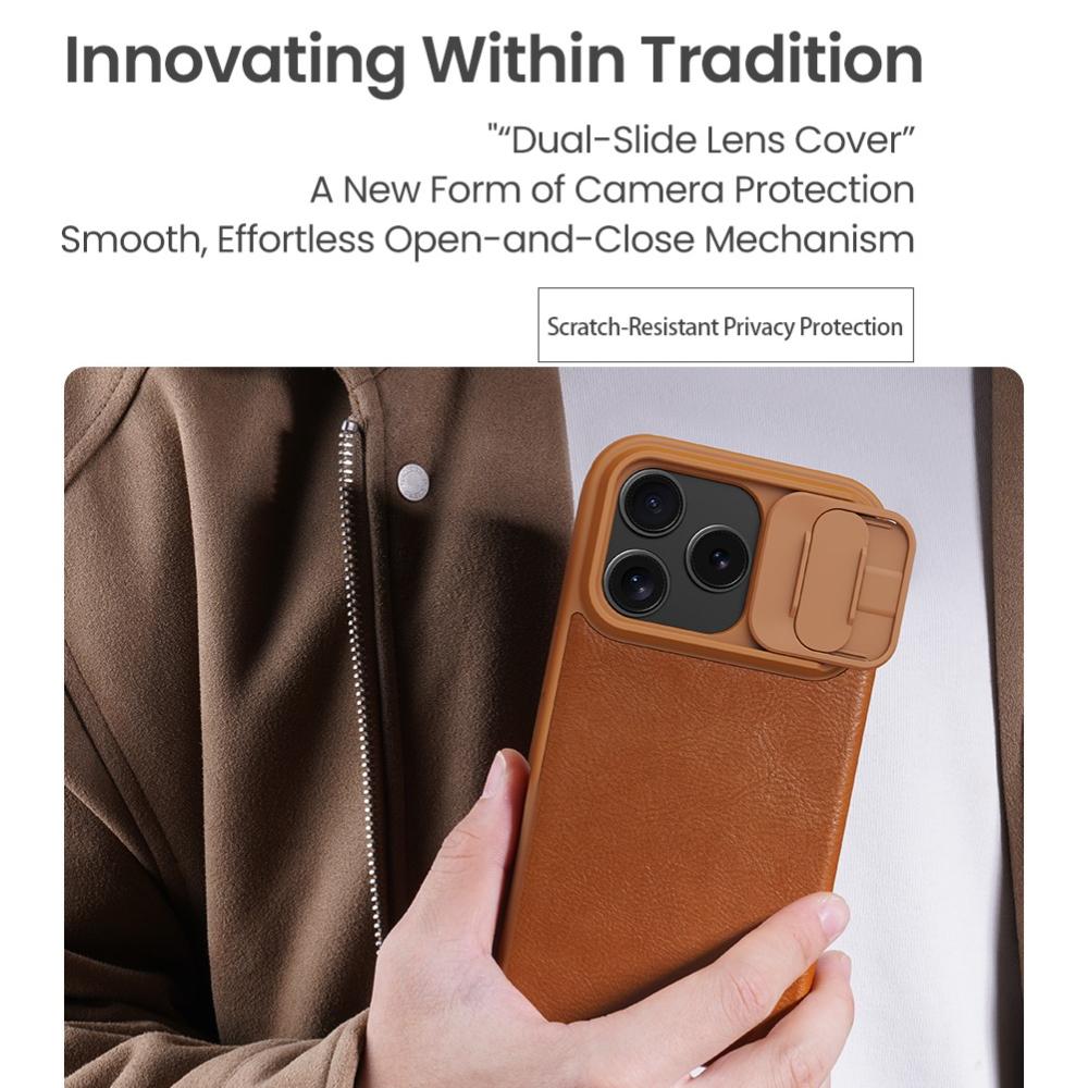 Nillkin pre Apple iPhone 17 Pro Max Air Puzdro na telefón Luxusná peňaženka Obchodný štýl s priehradkou na karty Tašky na telefón Zadný kryt