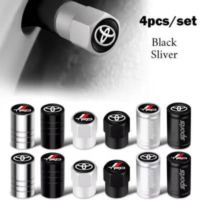 4Pcs Car Wheel Tire Valve Stem Cap Auto Air Stem Cover Auto Accessories For TRD Corolla Camry Frontier Supra C-HR Hilux