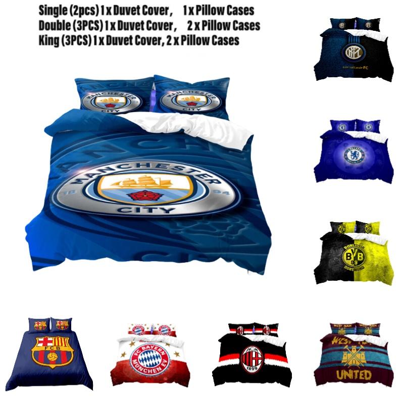 High-quality Bed Linens 3-piece Set Digital Printed Design Mixed Fiber Material Queen Size